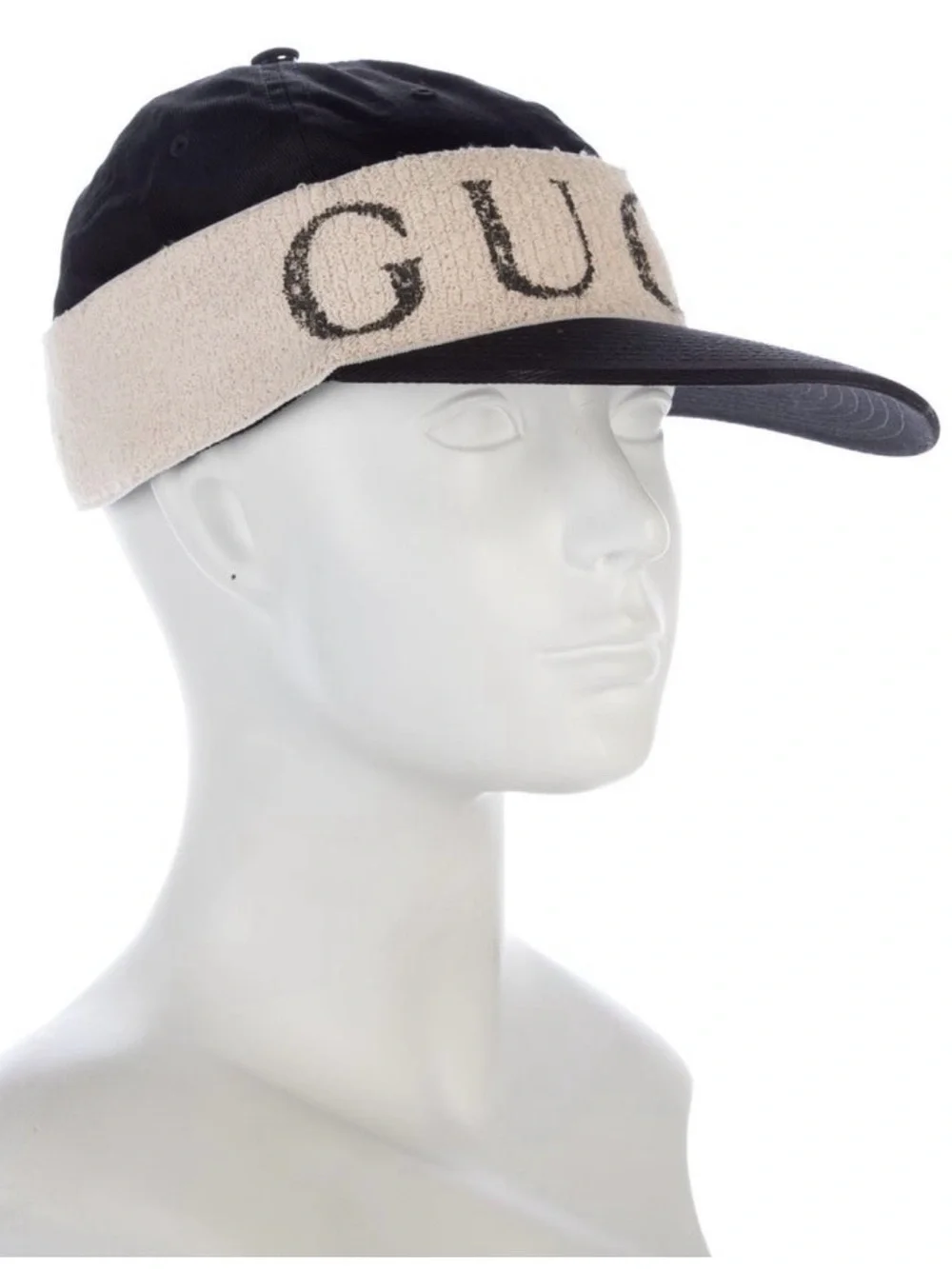 Gucci Black Baseball Cap with Cream Terryband